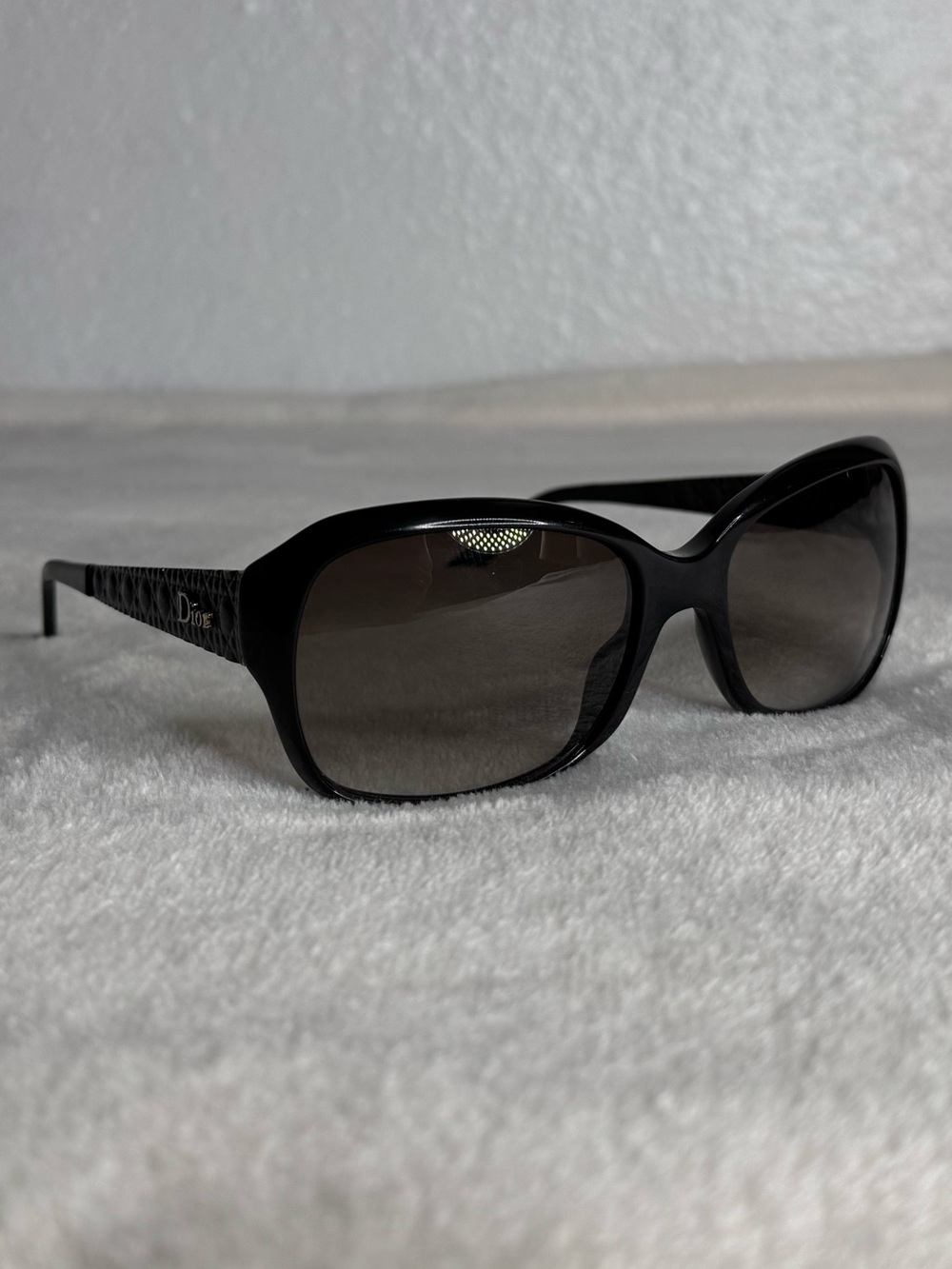 Christian Dior Coquette 2 Black Oversized Gradient Brown Sunglasses Authentic